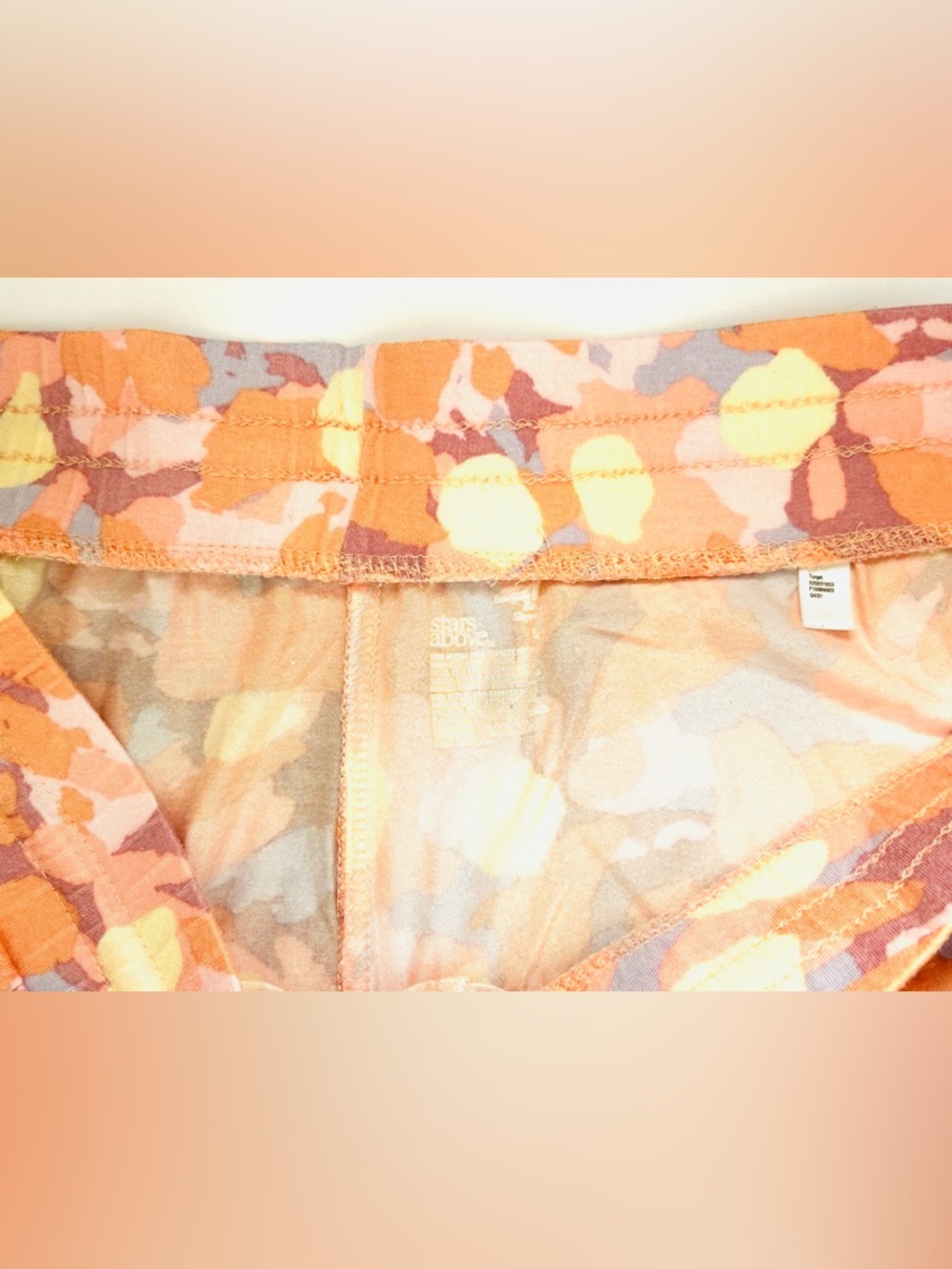 stars above Pink Pastel Hued Abstract Color Wide Leg Lounge Pants - Picture 2 of 4
